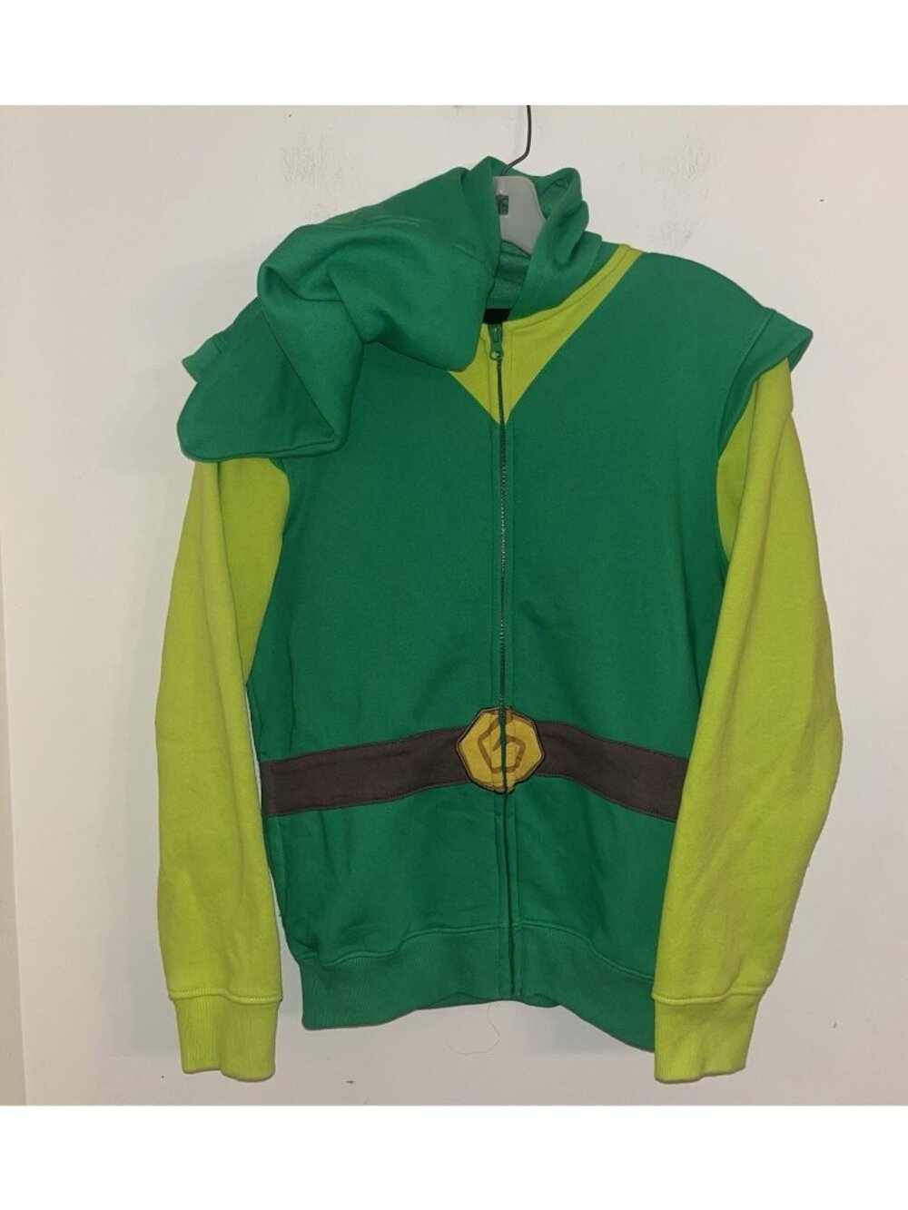 Nintendo The Legend of Zelda Wind Waker Link Hoodie Zip Up Costume Cosplay Ex Sm